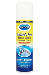 Scholl Athlete's Foot Spray, 150ml - Antifungal Treatment, Clinically Proven With Tolnaftate, Fast-Acting Spray For Athlete's Foot Relief, Eliminates Fungus, Soothes Itching & Burning (Pack Of 1)