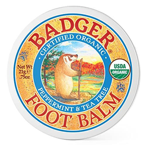 BADGER Foot Balm, Natural & Organic care, For Moisturising, Reviving hard-working Feet 21g