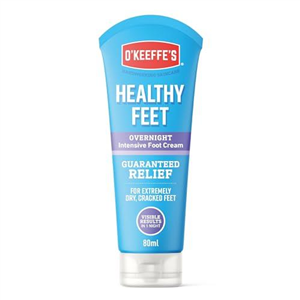 O’Keeffe’s Healthy Feet Overnight, 80ml – Intensive Foot Cream for Extremely Dry, Cracked Feet | Visible Results in 1 Night