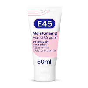 E45 Daily Hand Cream 50 ml – E45 Hand Cream for Very Dry Hands - Hand Moisturiser for Dry Skin and Sensitive Skin - Non-Greasy Hand Repair Cream for Soft and Supple Hands - Fast Absorption Formula