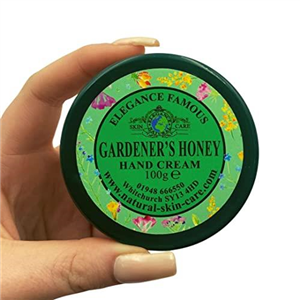 Gardeners Honey Hand Cream 100g Recommended by BBC Gardeners World 2024 by Elegance Natural Skin Care Multi Award Winning. Replenishing handcream for Dry Rough Working Hands and Split Fingers.