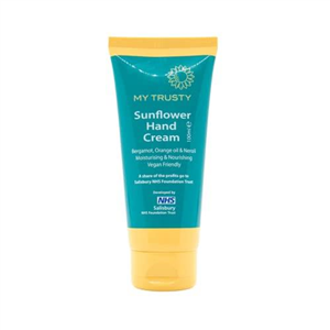 My Trusty Sunflower Hand Cream, Suitable for Dry Skin and Skin Prone to Eczema, Vegan Friendly with Natural Ingredients, Bergamot Orange and Neroli Scent, 100ml