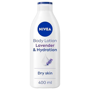 NIVEA Lavender Essentials Body Lotion (400ml), Soothing 72H Hydration NIVEA Moisturiser for Dry Skin Made with Natural Origin Oils and Lavender Scent