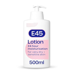 E45 Moisturising Lotion 500 ml - Dermatological Body Moisturiser Lotion - Body Lotion - Daily Moisturiser for Dry Skin & Sensitive Skin – Long-Lasting Hydration Protect from Dryness, Reduce Redness