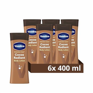 Vaseline Cocoa Radiant Body Lotion 100% cocoa butter for dry skin 6x 400 ml