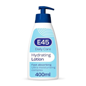 E45 Daily Skin Lotion 400 ml – E45 Lotion for Very Dry Skin – Non-Greasy Lightweight Moisturiser - Perfume-Free Body Face Hand Cream - Dermatologically Tested