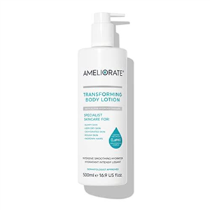 Ameliorate Transforming Body Lotion 500ml | LaB6, Lactic Acid, AHAs | Dermatologically tested, Menopause Friendly