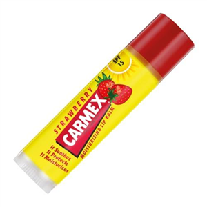 Carmex Strawberry Moisturising Lip Balm Stick for Soft, Protected Lips with SPF 15 (4.25 gm - Pack of 1)