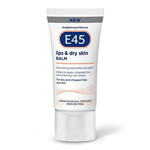 E45 Lips & Dry Skin Lip Balm - Moisturising Natural Lip Balm for Dry & Cracked Lips and Skin - Hydrating and Nourishing Lips Balm with Vitamin E - E45 Cream Lipbalm for Chapped Lips - 30ml