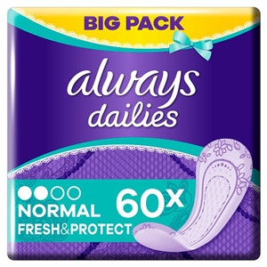 Always Dailies Fresh & Protect Normal Panty Liners 60