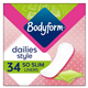 Bodyform So Slim Individually Wrapped And Folded Panty Liners 34 Pack