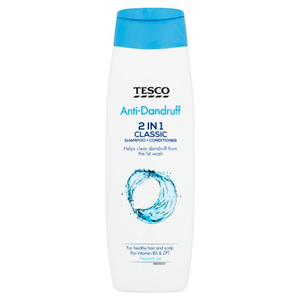 Tesco 2 In 1 Anti-Dandruff Shampoo 300Ml
