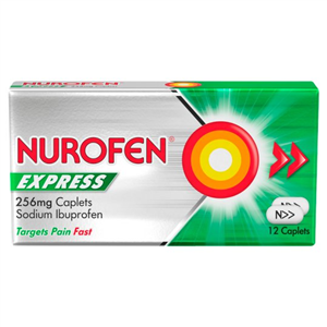 Nurofen Express Caplets 256Mg 12S