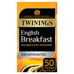 Twinings Breakfast Decaffeinated 50 Tea Bags 125G