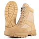 Savage Island Military Tactical Leather Side Zip & Lace Up Combat Boots with Comfortable EVA Midsole - Police, Army Cadet, Motorcycle, Security Work