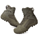 XPETI Mens Military and Tactical Boots 8" Waterproof Combat Leather Hiking Boot Men Olive Green Size 9 UK