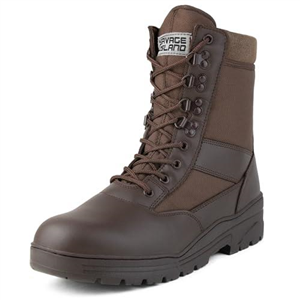 Savage Island Brown Army Leather Combat Patrol Boots Cadets Military Work Security (10 UK)