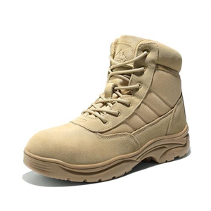 NORTIV 8 Men's Waterproof Tactical Work Boots Leather Outdoor Hiking Military 6 Inches Motorcycle Combat Boots,Size 11,Sand,Contractor-New