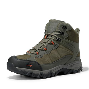 NORTIV 8 Men's Waterproof Hiking Boots Outdoor Mid Walking Boots Mens Trekking&Hiking Footwear Backpacking Mountaineering Shoes,Size 9,Army Green,JS19004M