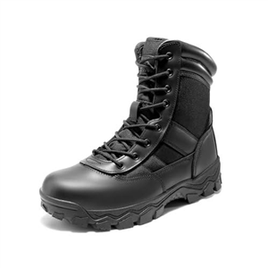 NORTIV 8 Men's Tactical Military Work Boots Side Zipper Outdoor Motorcycle Combat Boots 8 Inches 2.0 Trooper-pro,Size 10,Black,TROOPER-PRO