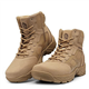 derlychug Men's Military Tactical Combat Boots Side Zipper Lightweight Outdoor Hiking Boots Work Walking Desert Breathable Hunting Trekking（Sand,44