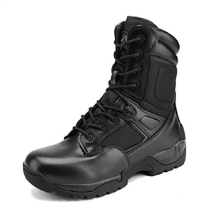 NORTIV 8 Men's Military Side Zipper Tactical Work Boots Hiking Motorcycle Combat Boots,Size 9,Black,RESPONSE