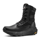 NORTIV 8 Men's Breathable Tactical Military Work Boots Side Zipper Leather Lightweight Hiking Motorcycle Combat Boots,Size 9,Black,SNMT242M