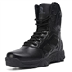 derlychug Men's Military Tactical Combat Boots Side Zipper Army Style Combat Boots for Hiking Hunting Training and Camping(Black 43)