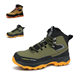 Steel Toe Work Boots for Men, Military Working Safety Shoes Comfortable Puncture Proof Waterproof Shoes (Blk/Army, Size 8)