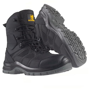 Mens Lightweight Tactical Lace Up Army Patrol Combat Boots Security Police Cadet Smart Military Work Casual Walking Ankle Hiking Shoes (BLACK, UK Footwear Size System, Adult, Men, Numeric, Medium, 16)