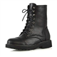 Womens Lace Up Ankle Boots Chunky Grip Sole Ladies Winter Retro Combat Goth Biker Military Army Shoes Booties Size 3-8 Black Synthetic Leather