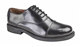 Mens Capped Oxford Cadet Shoe - Black - Size UK Mens Size 9