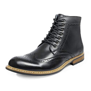 Bruno Marc Men's Brogue Dress Boots Formal Derby Ankle Boots BERGEN-03 BERGEN-01,Size 13,Black,BERGEN-01