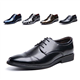 Oxford Shoes for Men Derby Shoes Mens Formal Dress Business Lace Ups Shoes Patent Leather Breathable Classic Slip On Brogues Black 2 Size 8.5