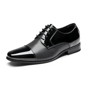 Bruno Marc Men's Patent Tuxedo Dress Shoes Classic Lace-up Formal Oxfords, Wedding and Business,Size 8,Black-Pat,SBOX2404M