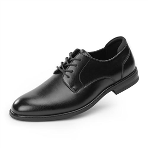 Cusolemore Men's Oxfords Classic Dress Lace Up Shoes, Leather Lined, Heel Pad Design for Formal Occasions Black 8.5
