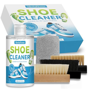 Shoe Cleaning kit, 8.45 Oz Shoe Cleaner, Trainer Cleaning Kit with Shoe Brushes & Towel, Sneaker Cleaning Kit for Leather, Nubuck, Mesh, Knit, Canvas, Boots, Trainer, Suede Cleaner, and All Materials