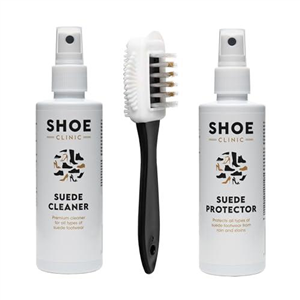 Shoe Clinic Shoe Cleaning Kit for Suede & Nubuck | Suede Cleaner & Suede Protector Spray with Suede Brush | Clean, Protect & Waterproof Shoes, Trainers & Boots | Trainer, Boot & Shoe Care Products