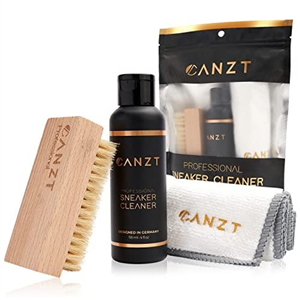 Canzt Sneaker Cleaning Kit – Ideal for Suede, Nubuck, Leather & Canvas Shoes – Trainer Cleaner Set with Shoe Cleaner, Brush & Microfibre Cloth