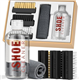 BALORIZ Shoe Cleaner Kit for Sneakers, 250ml Cleaning Solution Sneaker Cleaner with 3 Shoe Brush & Towel, White Shoe Cleaner Kit for Trainer, Leather, White Shoe, Suede, Boot, Canvas, PU, Fabric, etc