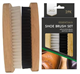 JKG® 2 SHOE POLISH BRUSHES - Shoe Cleaning Brushes | Brown Black Shoe Polish Buffing Brushes For Leather Shoes | Soft Brush Applicator & Buffing Stiff Hair Brush | Men Women Leather Scrub Boot Cleaner