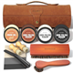 BALORIZ Shoe Polish & Care Kit, 13PCS Portable Leather Shoe Shine Kit with Shoe Brushes, Mink Oil for Leather Boots Shoe Care and Cleaning as Gift for Men & Women Father's Day Gifts Sets