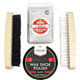 CRSN Set Black Shoe Polish 50ml (Crosby) with Pack of 2 Shoe Polish Brush and 4 Kiwi wipes. Shoe polish kit for black leather, shoe cleaning kit for perfect finish. Boot cleaner, boot shine brush