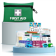 General Medi Mini First Aid Kit, 92 Pieces Small First Aid Kit - Includes Emergency Foil Blanket, Scissors for Travel, Home, Office, Vehicle, Camping, Workplace & Outdoor (Green)