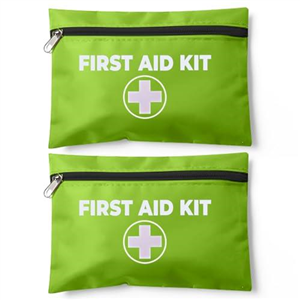 Zopper 2 x 24 Piece First Aid Kit Compact Portable Emergency Medical Pouch for Home Office Travel Car Camping Workplace Lightweight Safety Kit