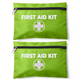 Zopper 2 x 24 Piece First Aid Kit Compact Portable Emergency Medical Pouch for Home Office Travel Car Camping Workplace Lightweight Safety Kit