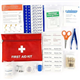 Mini First Aid Kit,14 Kinds 124 Pieces Portable Small First Aid Kit,Travel Friendly Mini Emergency Bag for Home, Office, Outdoor, Camping (1 Set)