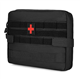 HUNTVP Tactical First Aid Kit 1000D Molle Pouch Emergency Survival Gear Bag Backpack Attachment Medical Pocket Tool for Military Camping Outdoor Travel Hiking Camping (Black-L)