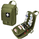 WYNEX Tactical Rip Away First Aid Pouch, Laser-Cut Design Molle EMT Bag Survival IFAK Pouches Blow Out Emergency Medical Organizer Include Red Cross Patch
