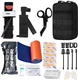 Emergency Survival Kits, Tactical Military Trauma First Aid Kit, Molle EMT IFAK Pouch Outdoor Gear Tourniquet Bandage Bleeding Control Kit for Camping Hiking Hunting Travel Car Adventures (Black)